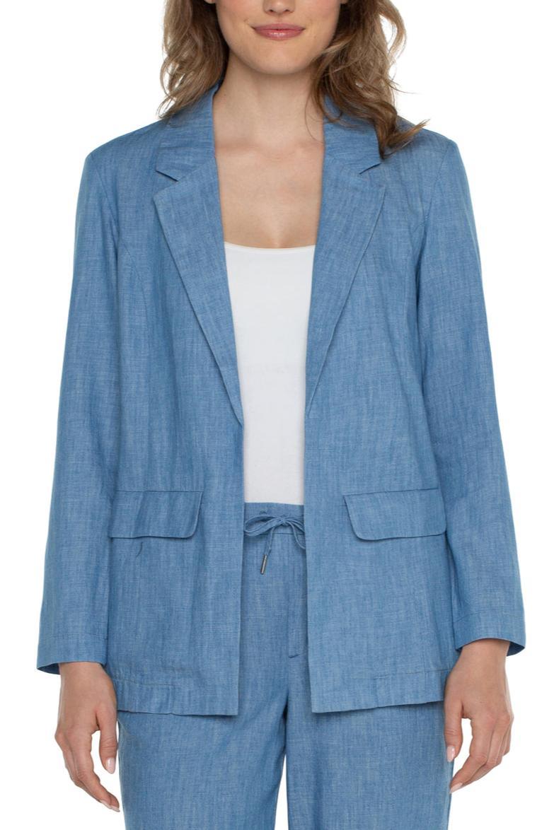 Boyfriend Blazer-Chambray product image