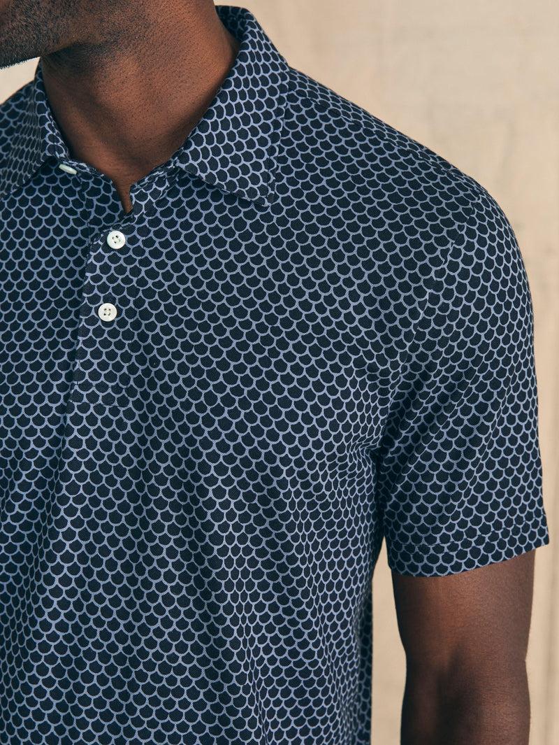 Movement™ Short-Sleeve Pique Polo Shirt - Midnight Fishscale Product Image