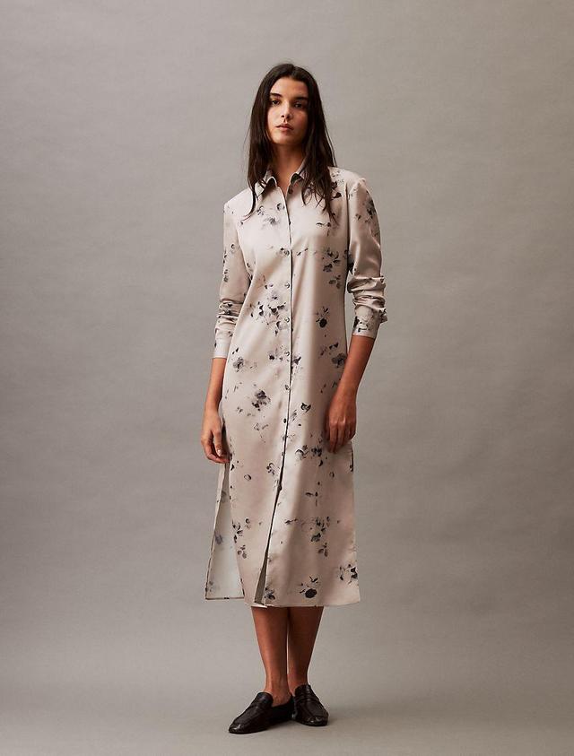 Printed Blossom Shirt Dress Product Image