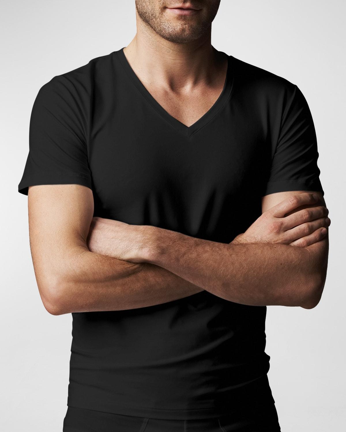 Mens Cotton Superior Short Sleeve V-Neck Tee Product Image