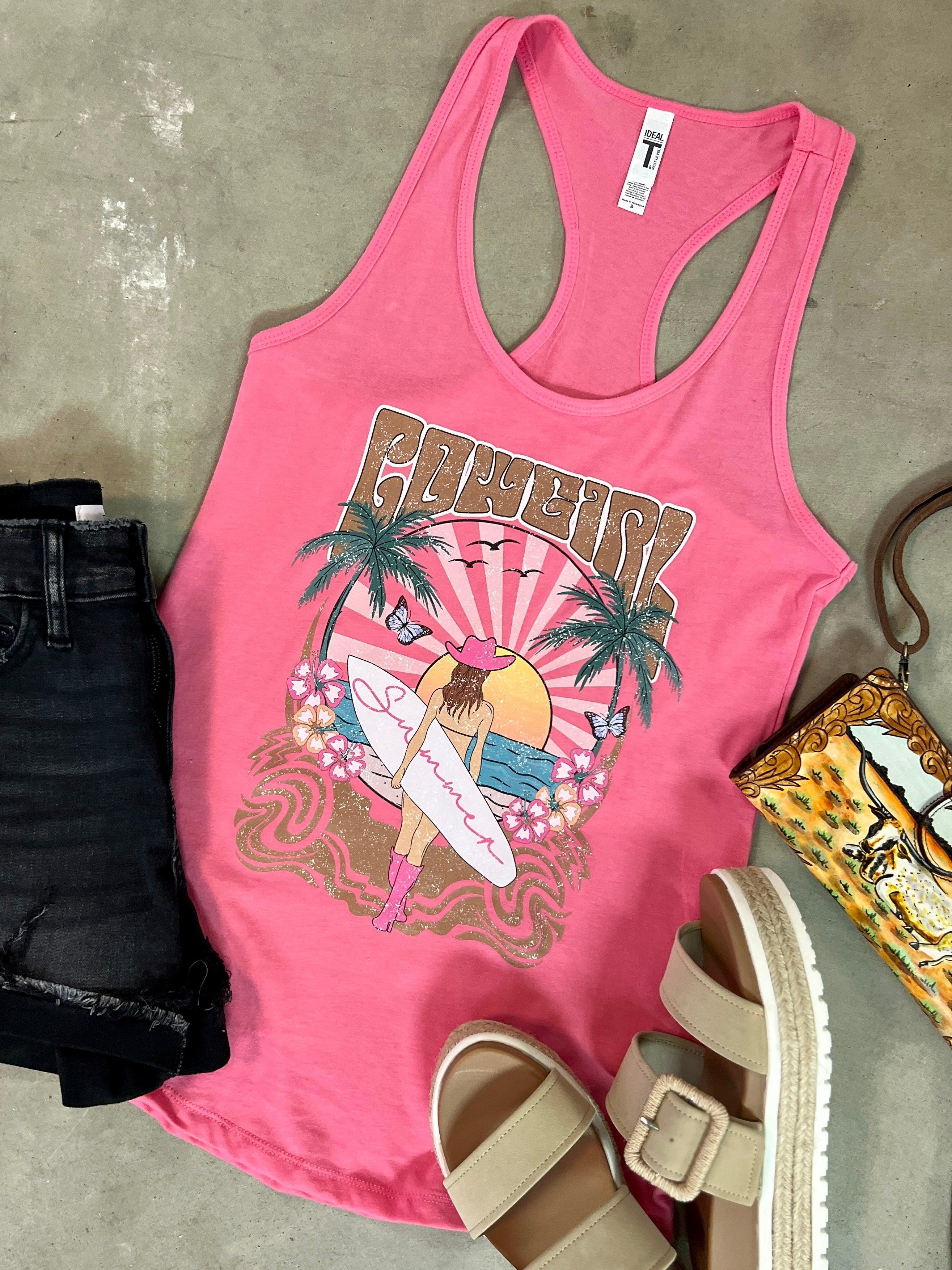 Cowgirl's Beach Summer Racerback Tank* Product Image