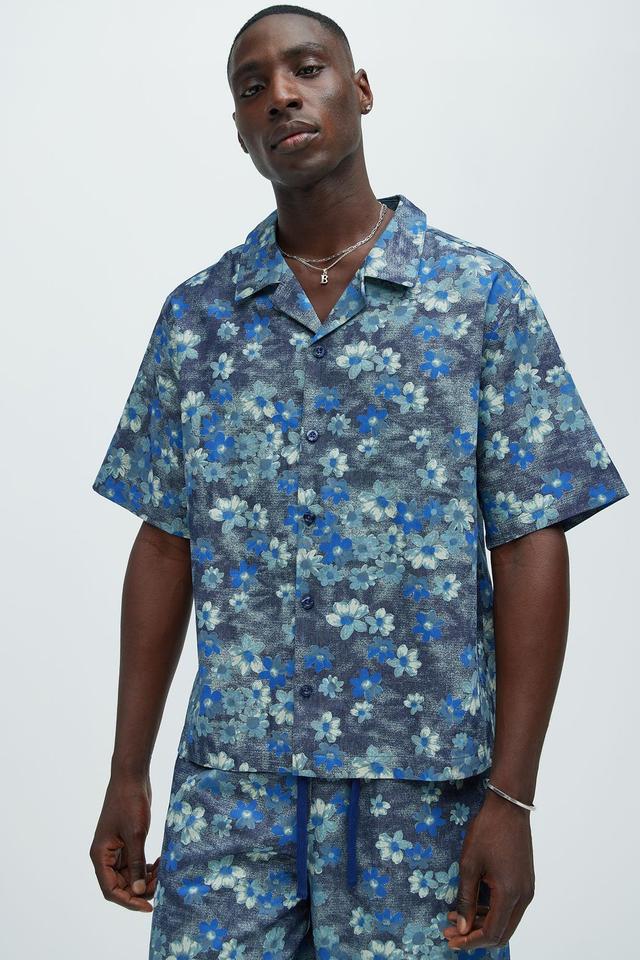 Paolo Floral Shirt - Blue Product Image