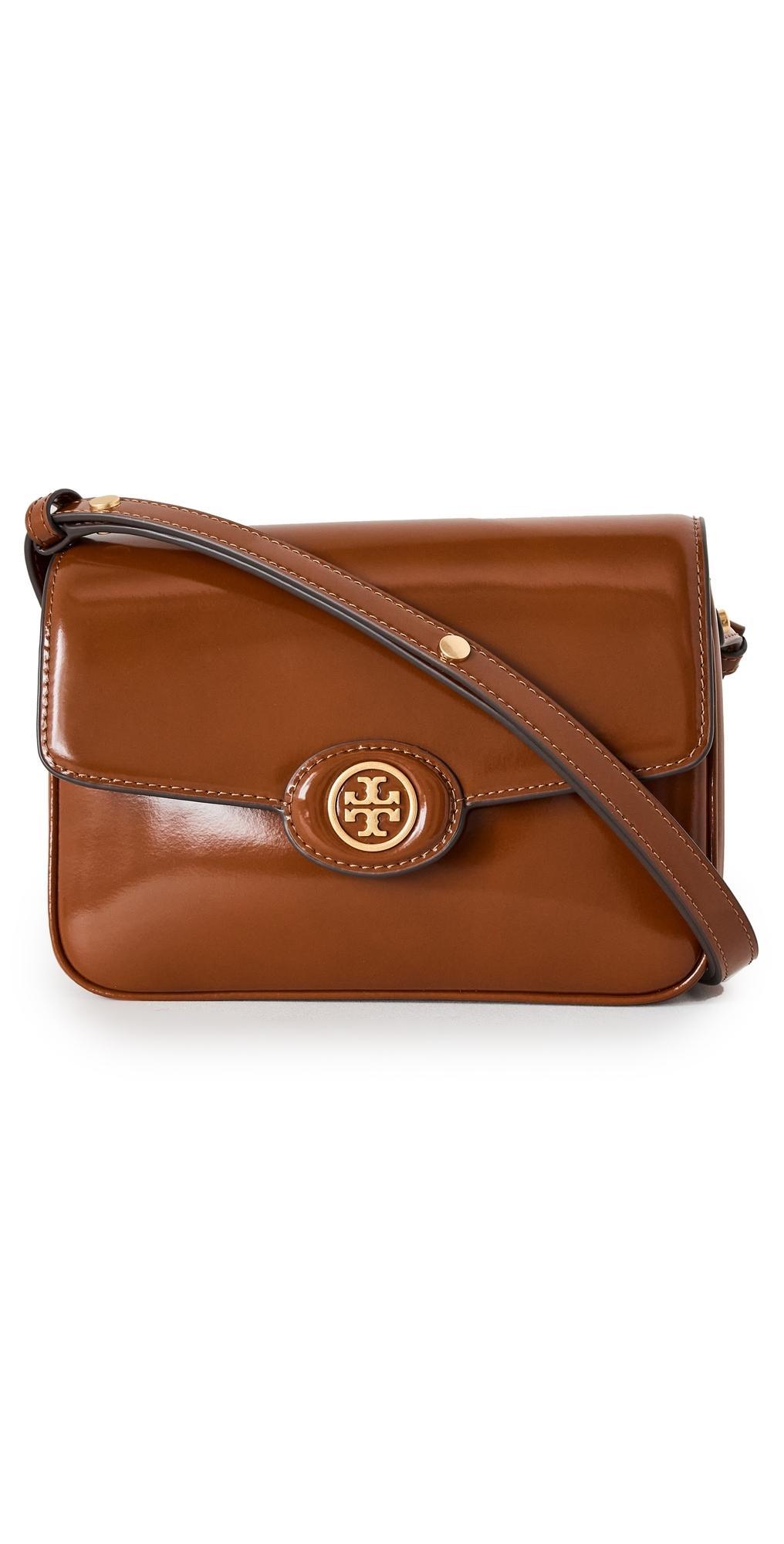 Tory Burch Robinson Spazzolato Leather Shoulder Bag Product Image