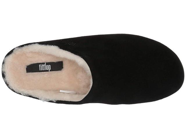 FitFlop Chrissy Genuine Shearling Lined Mule in Black Suede at Nordstrom, Size 7 Product Image