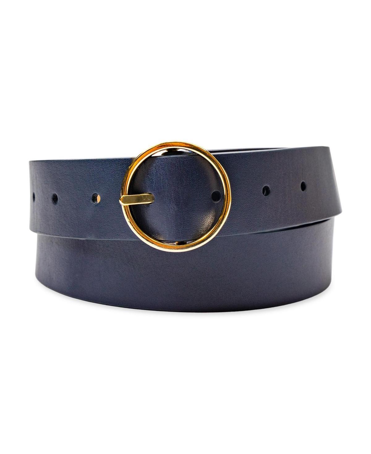 Cole Haan Womens Two-In-One Center Bar Reversible Genuine Leather Belt - Black Product Image