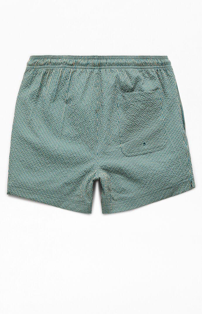 Men's Striped Seersucker 4.5" Swim Trunks - Product Image