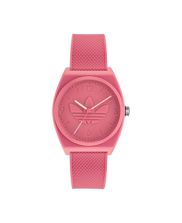 adidas Unisex Three Hand Project Two Pink Resin Strap Watch 38mm Product Image