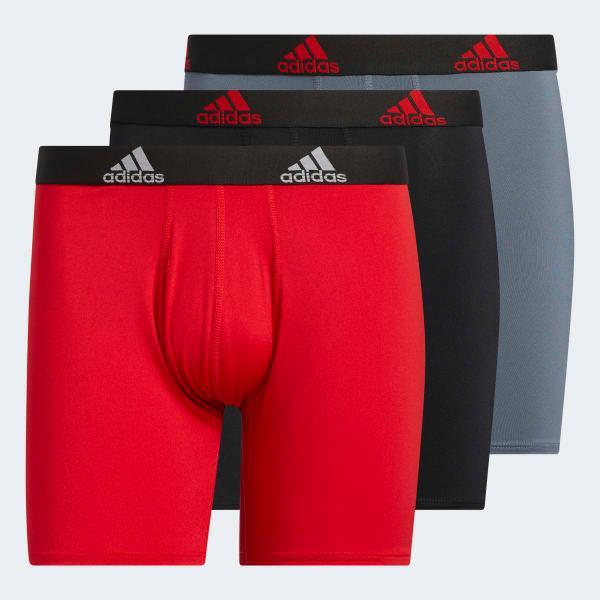 adidas Performance Boxer Briefs 3 Pairs Mazz Red S Mens Product Image