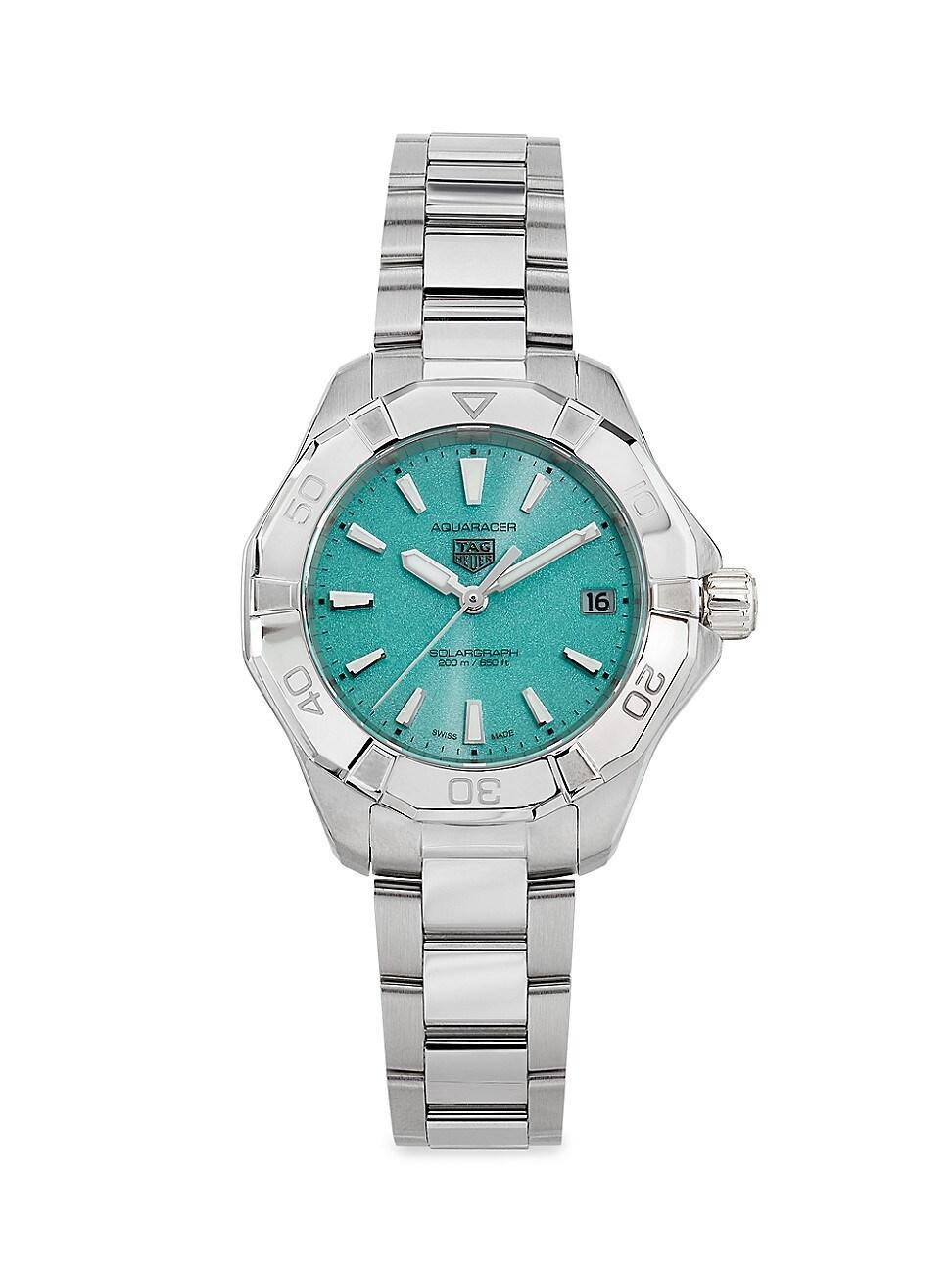 Womens Aquaracer Solargraph Stainless Steel Watch/34MM Product Image