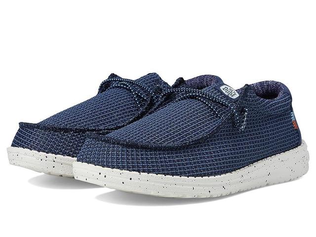 Hey Dude Wally Sport Mesh (Little Kid/Big Kid) (Navy) Men's Shoes Product Image