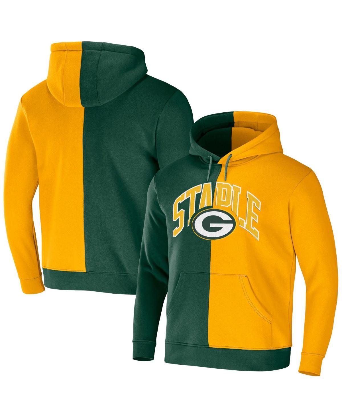 Mens NFL x Staple Hunter Green Green Bay Packers Split Logo Pullover Hoodie Product Image