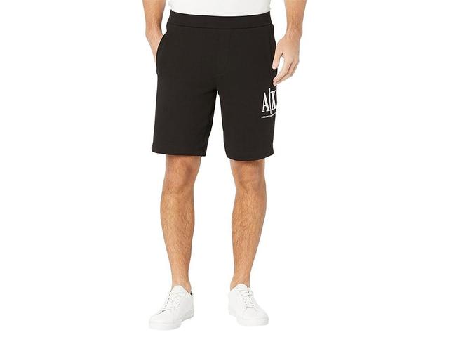 Armani Exchange Icon Cotton Shorts w/ Embroidered Logo Men's Clothing Product Image