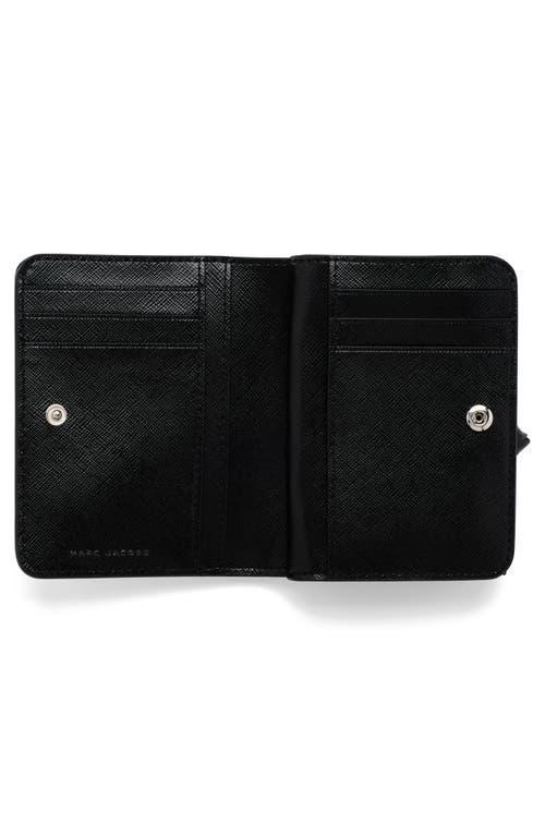 J Marc Mini Compact Wallet In Black/white Product Image