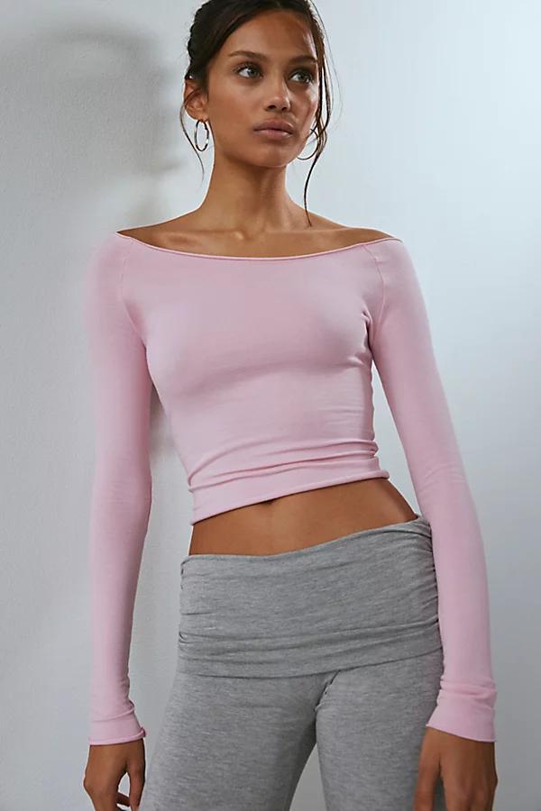 Out From Under Cotton Compression Boatneck Long Sleeve Top Womens at Urban Outfitters Product Image