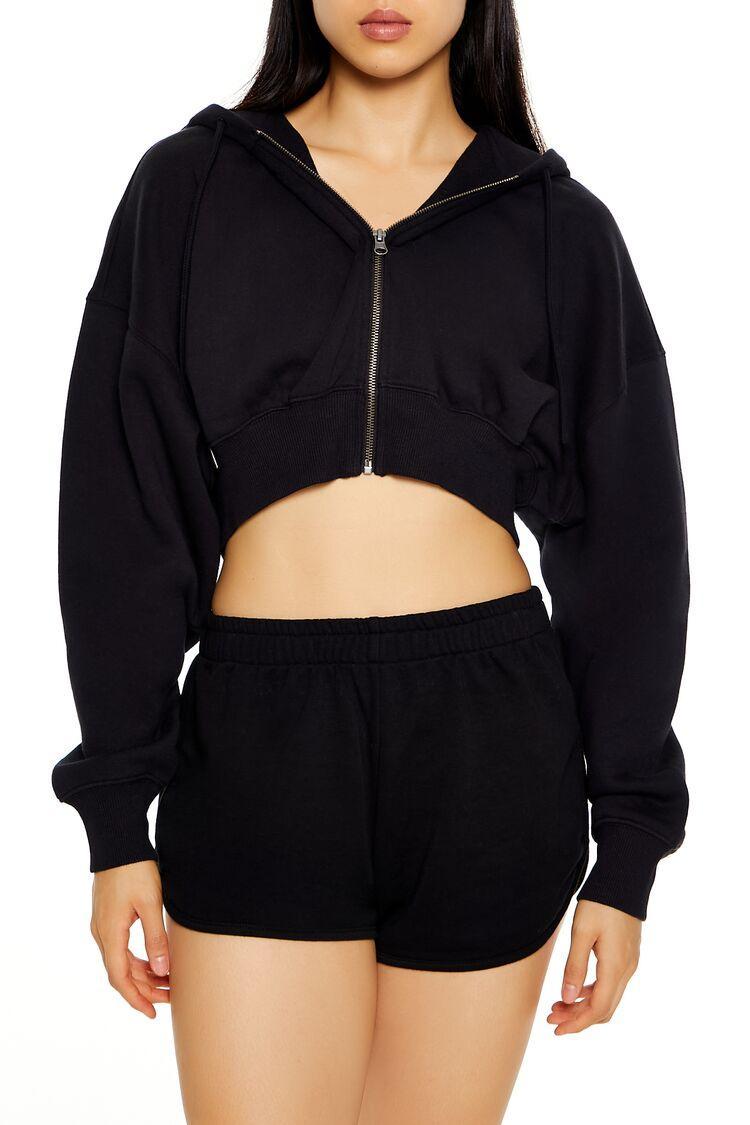 Cropped Zip-Up Hoodie | Forever 21 Product Image