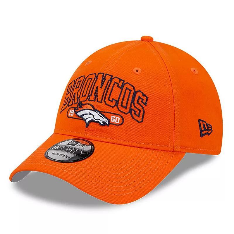 Mens New Era Denver Broncos Outline 9FORTY Snapback Hat Product Image