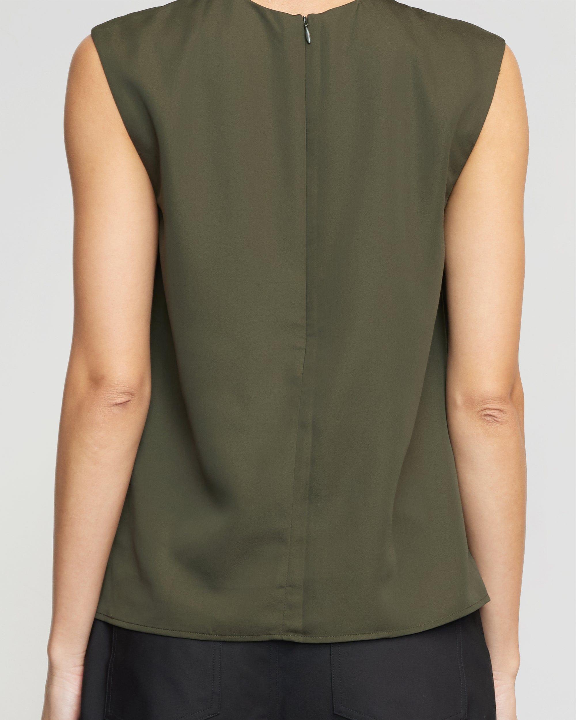 Juni Wrap-Neck Sleeveless Blouse Product Image