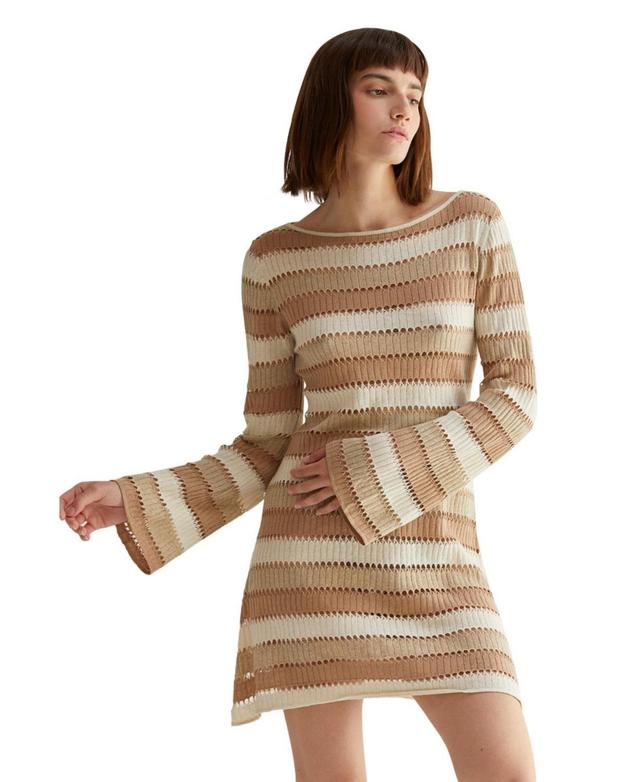 Crescent Womens Noelle Stripe Play Cover Up Mini Dress - Light Product Image