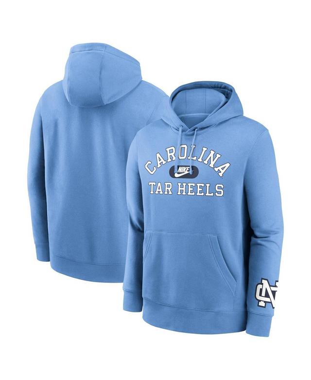 Nike Mens Carolina Blue North Carolina Tar Heels Legacy Foundational Two-Hit Club Performance Pullover Hoodie Product Image