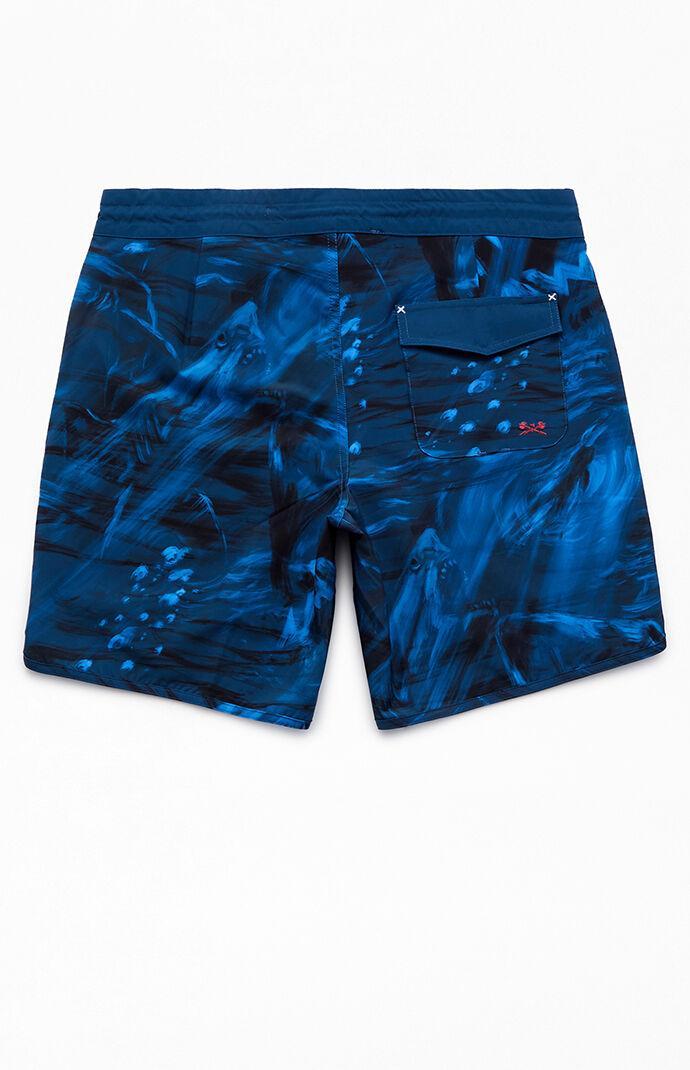 Dark Seas Men's x Jaws Benchley 17" Boardshorts Product Image