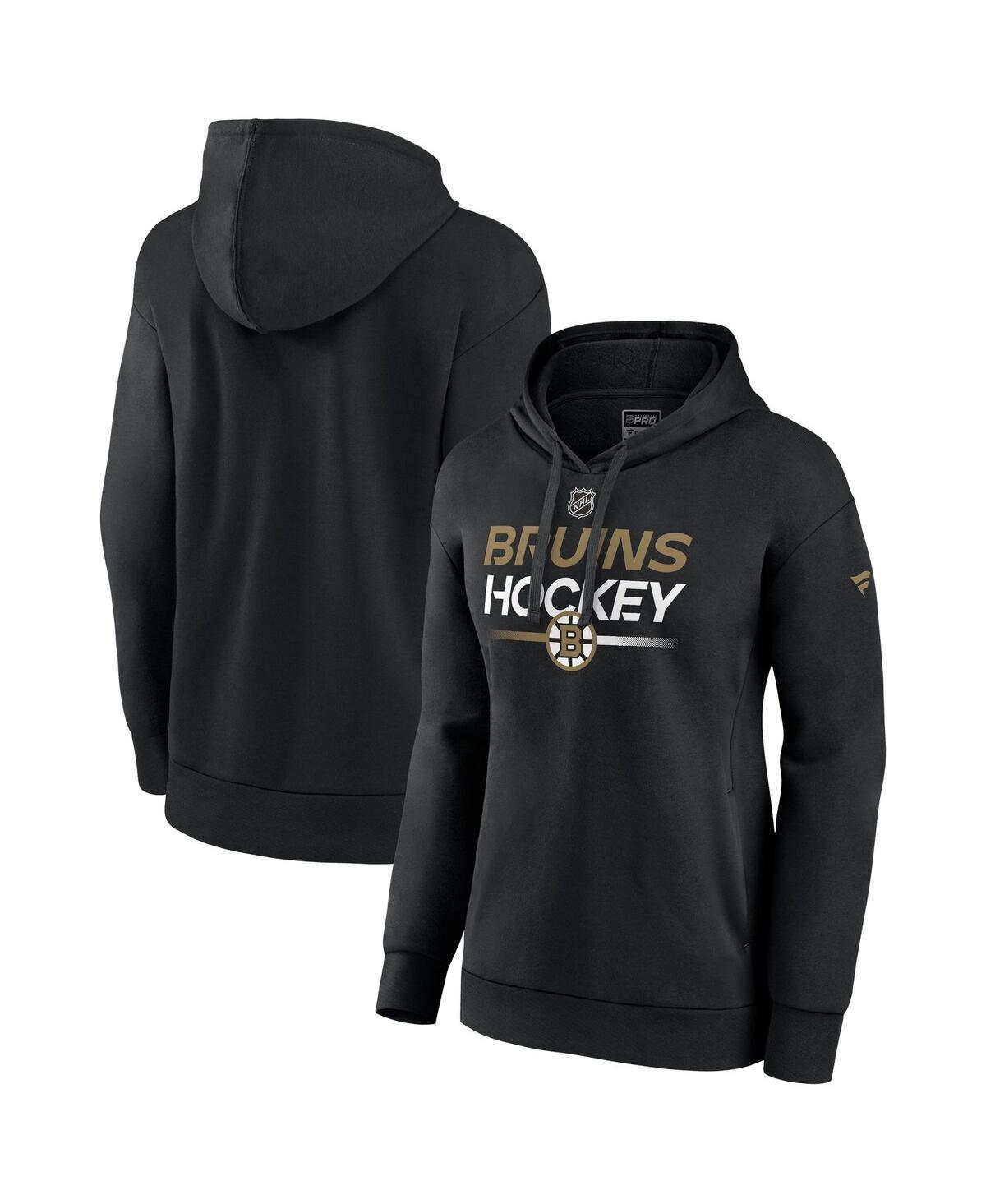 Womens Fanatics Black Boston Bruins Authentic Pro Pullover Hoodie Product Image