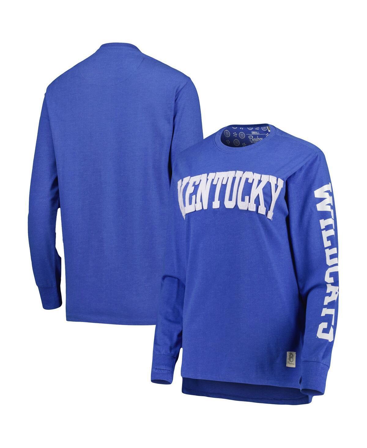 Womens Pressbox Royal Kentucky Wildcats Two-Hit Canyon Long Sleeve T-Shirt Product Image