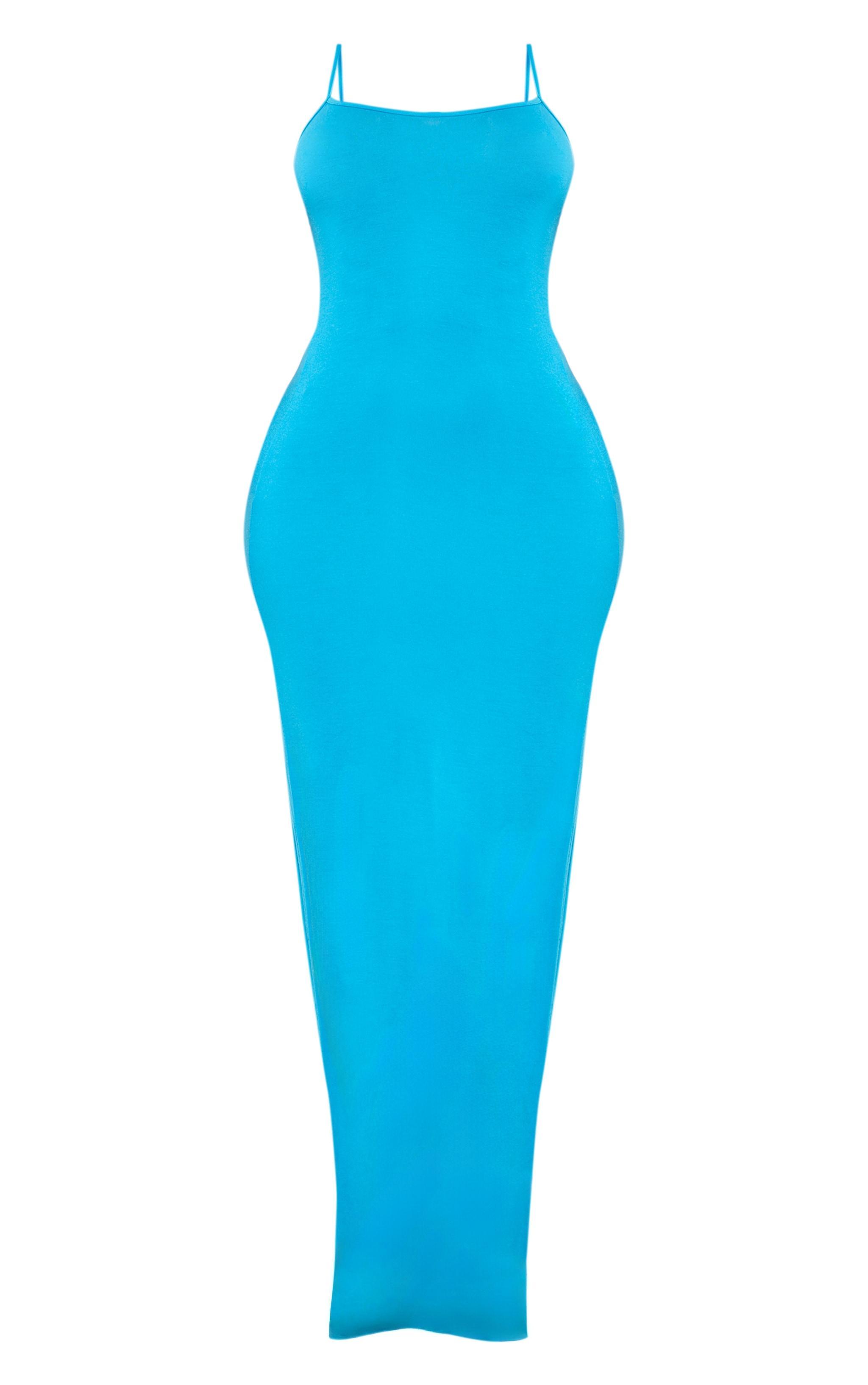 Shape Blue Jersey Strappy Maxi Dress Product Image