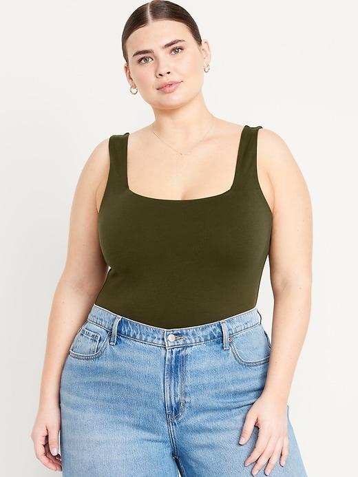 Square-Neck Tank Top Bodysuit Product Image