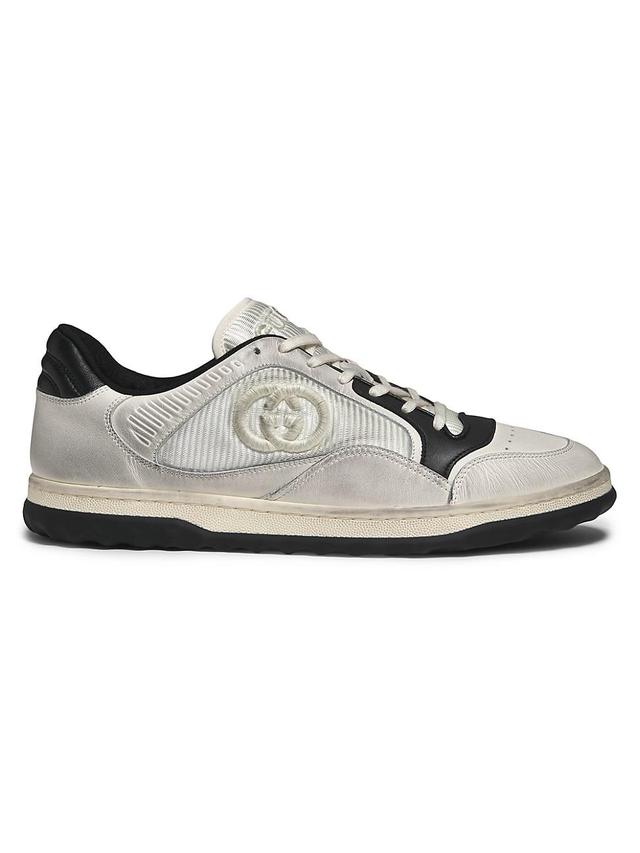 Men's Mac 80 Embroidered GG Leather Low Top Sneakers Product Image