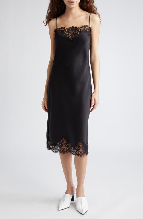 Stella McCartney Iconic Lace Trim Double Face Satin Dress Product Image