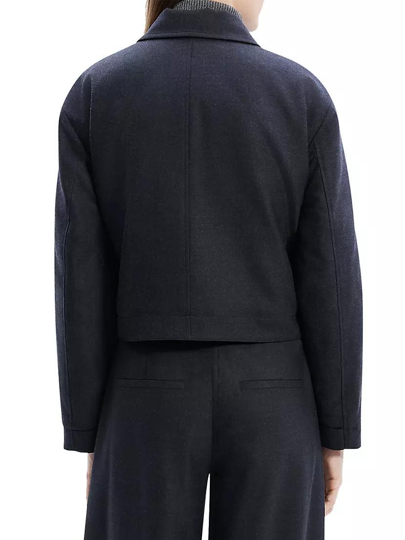 Crop A-Line Wool-Blend Jacket Product Image