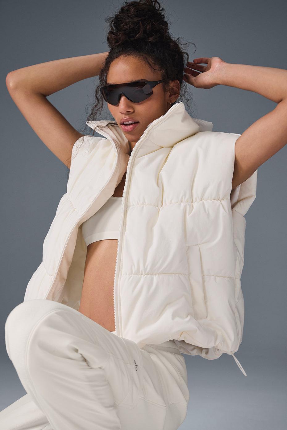 Incline Puffer Vest - Ivory Product Image