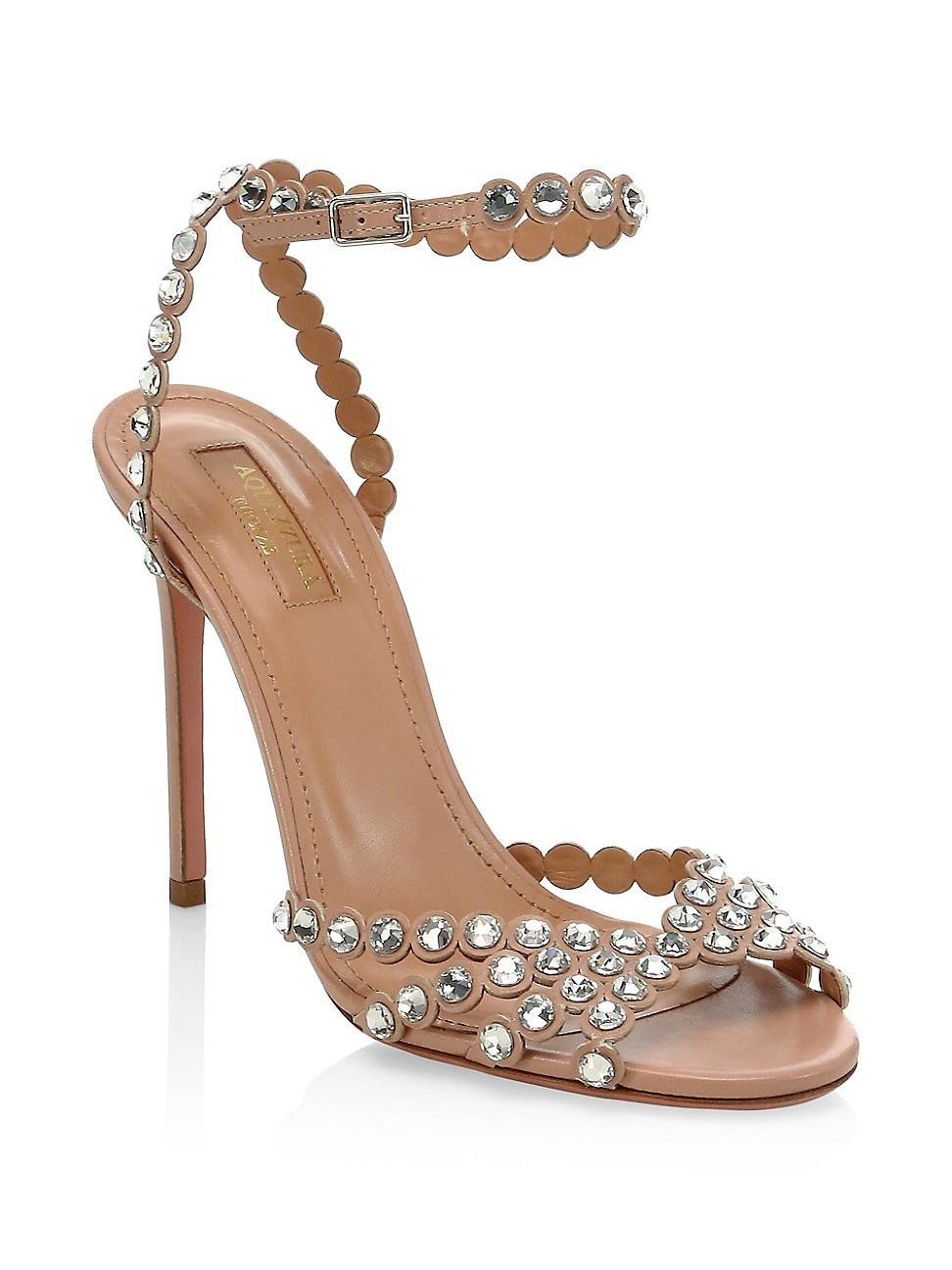 Womens Tequila Crystal-Embellished Leather Sandals product image