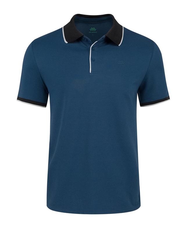 Mens Classic-Fit Cotton-Blend Pique Polo Shirt with Contrast Collar Product Image