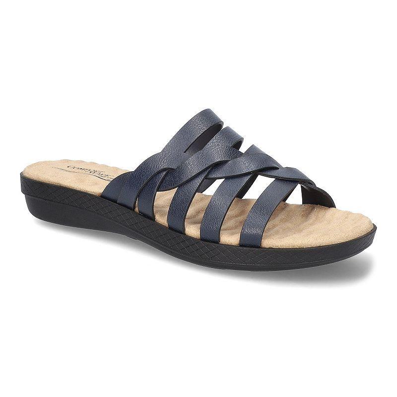 Easy Street Sheri Womens Slide Sandals Blue Product Image