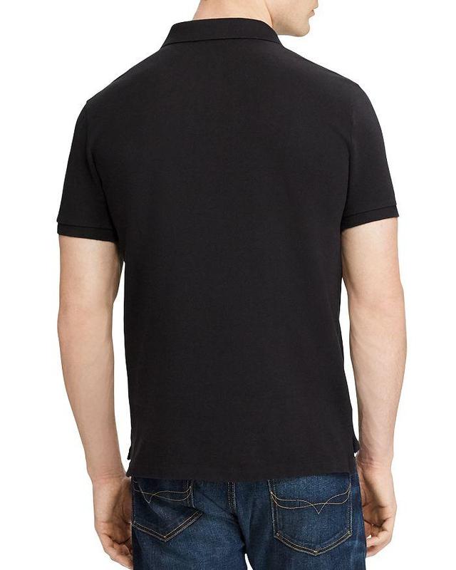 Custom Slim Fit Mesh Polo Shirt In Polo Black Product Image