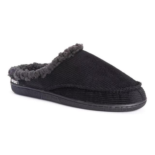 MUK LUKS Faux Fur Lined Corduroy Mens Clog Slippers Product Image