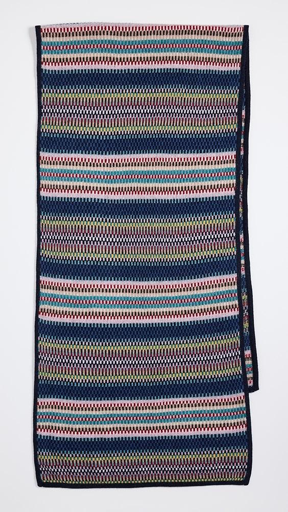 White + Warren Cashmere Striped Multi Check Scarf | Shopbop Product Image