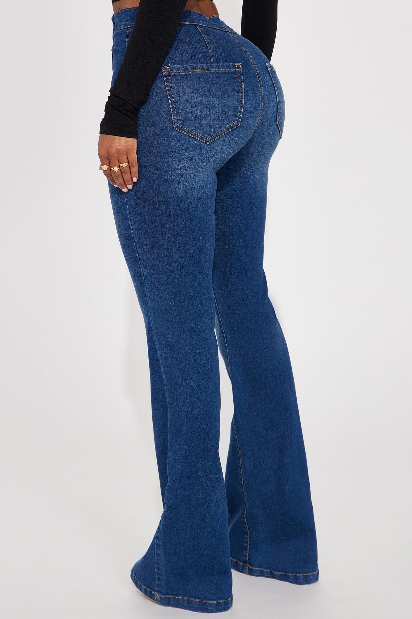 Zip It Stretch Bootcut Jeans - Dark Wash Product Image