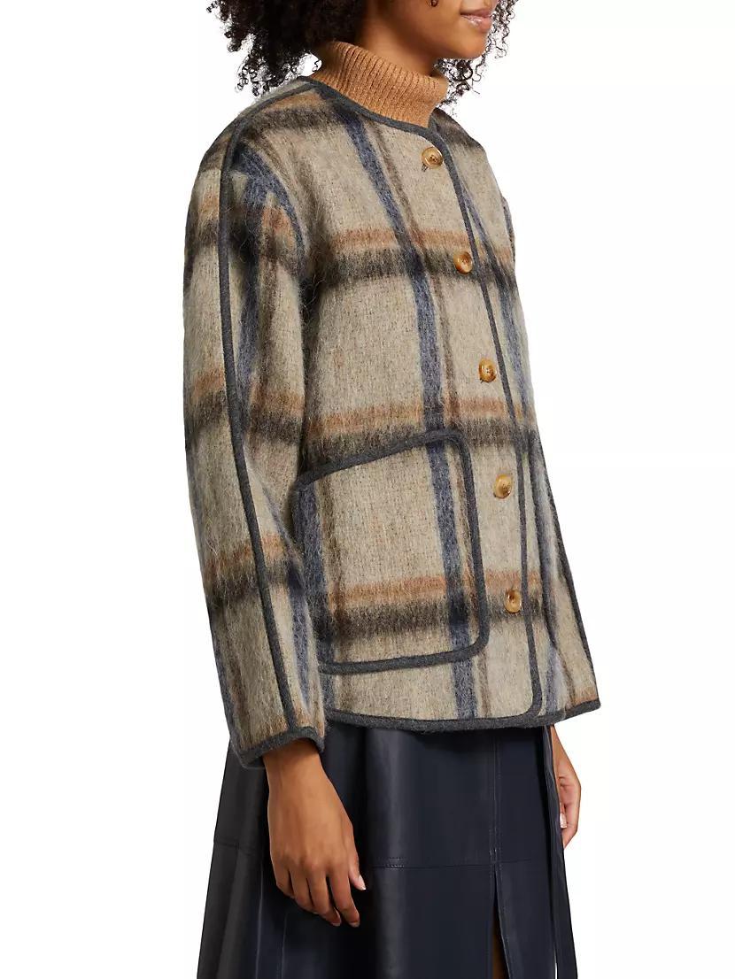 Janet Plaid Wool-Blend Jacket Product Image