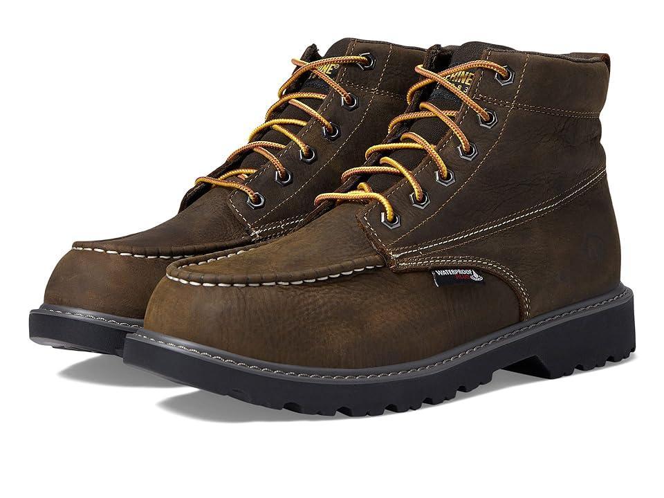 Wolverine Floorhand Moc Toe Mens Waterproof Work Boots Dark Brown Product Image