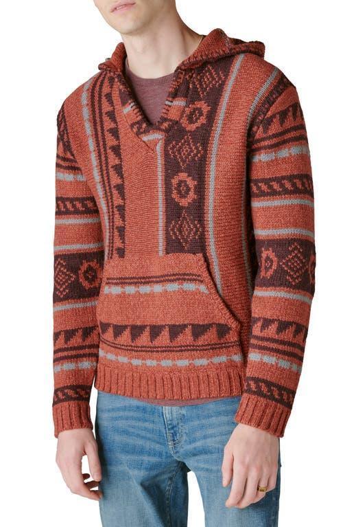 Lucky Brand Southwestern Pattern Knit Hoodie Product Image