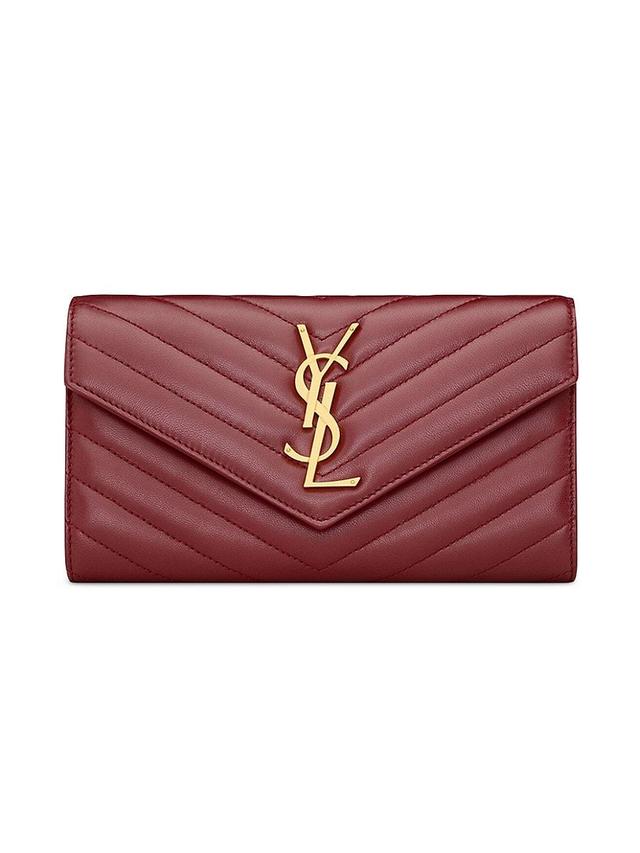 Womens Cassandre Matelass Large Flap Wallet in Lambskin Product Image