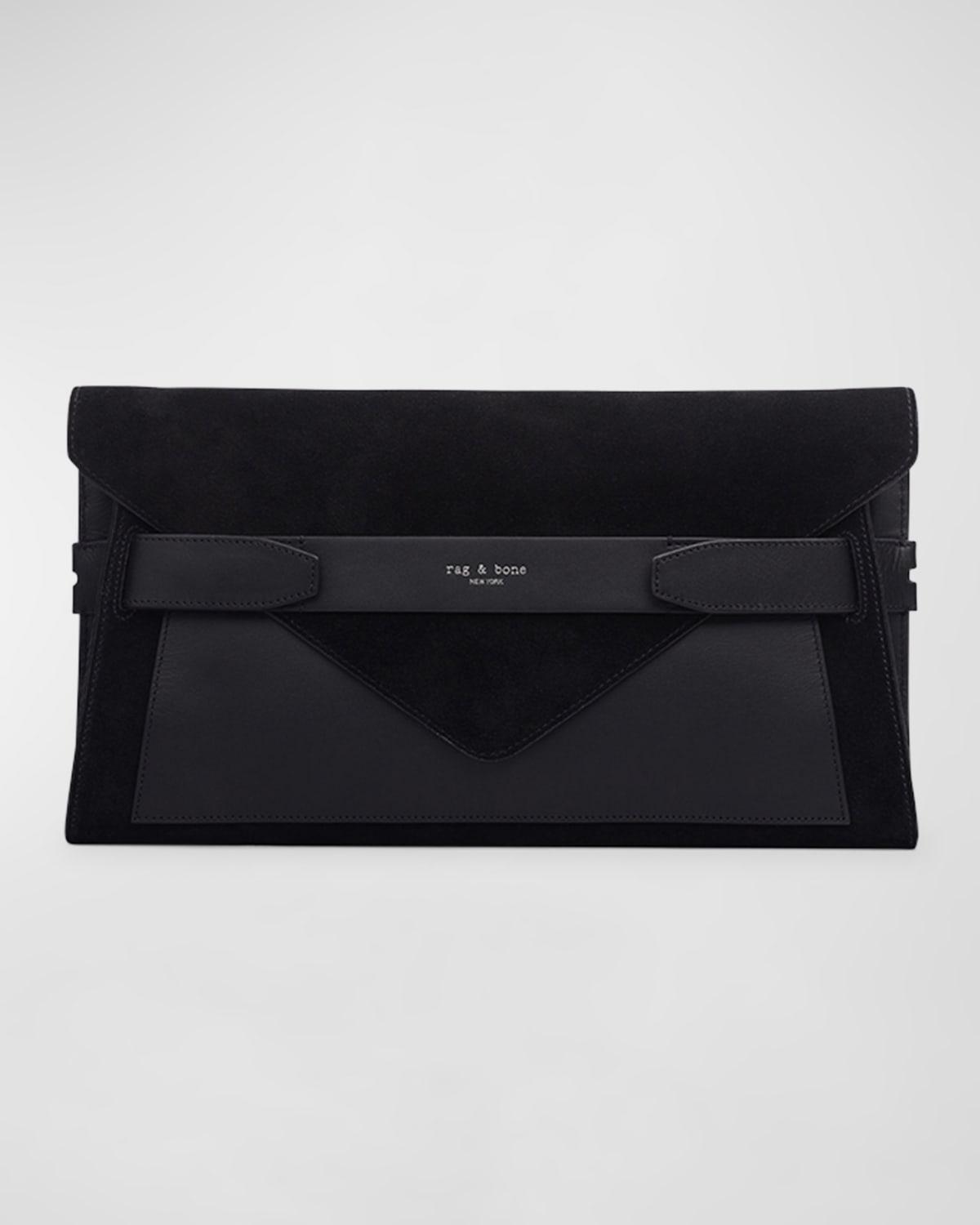 Field Envelope Flap Suede Clutch Bag Product Image