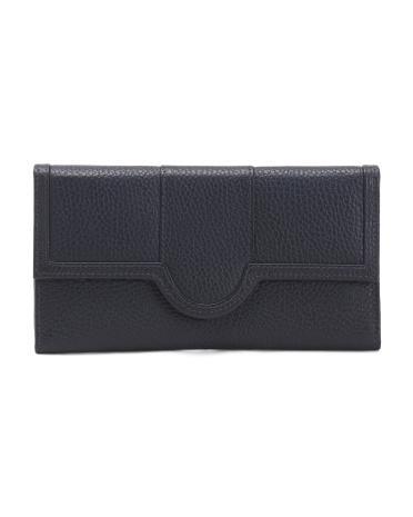 Leather Flap Over Wallet for Women Product Image