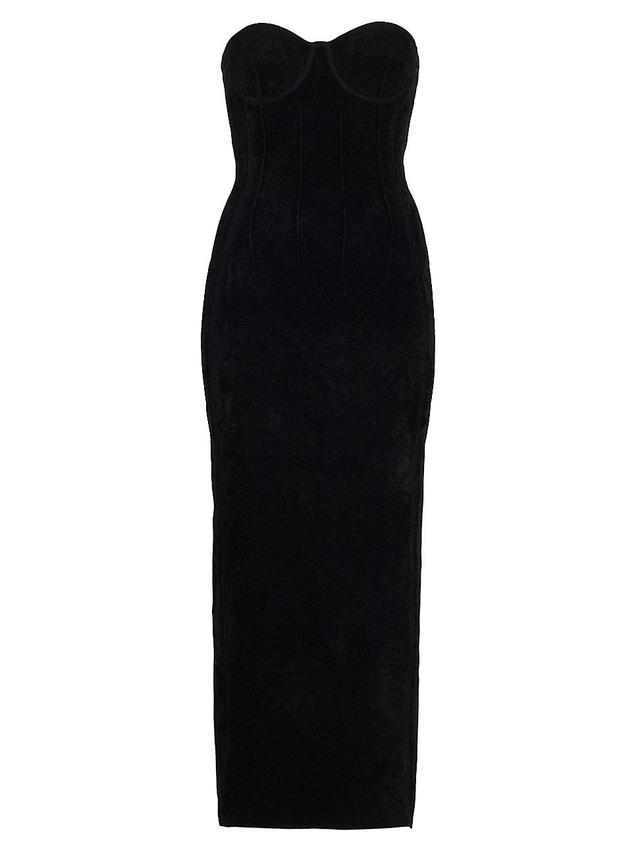 Womens Titania Strapless Velvet Midi-Dress Product Image