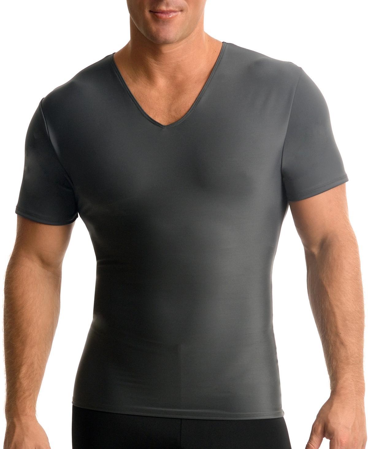 Instaslim Mens Compression Activewear Short Sleeve V-Neck T-shirt Product Image