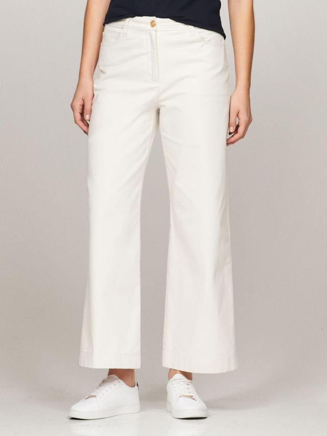 Tommy Hilfiger Women's 1985 Brushed Cotton Wide-Leg Pant Product Image