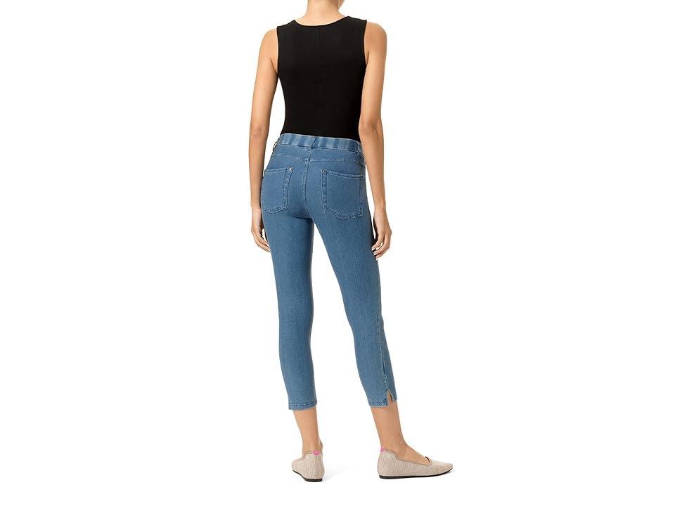 Womens HUE(R) Ankle Slit Denim Capri Leggings Product Image