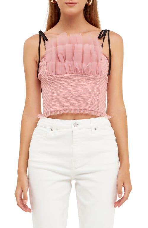 Endless Rose Tulle Crop Tank Top Product Image